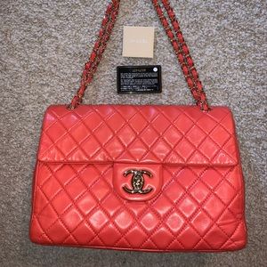 Chanel Maxi Lambskin Bag Classic Gold